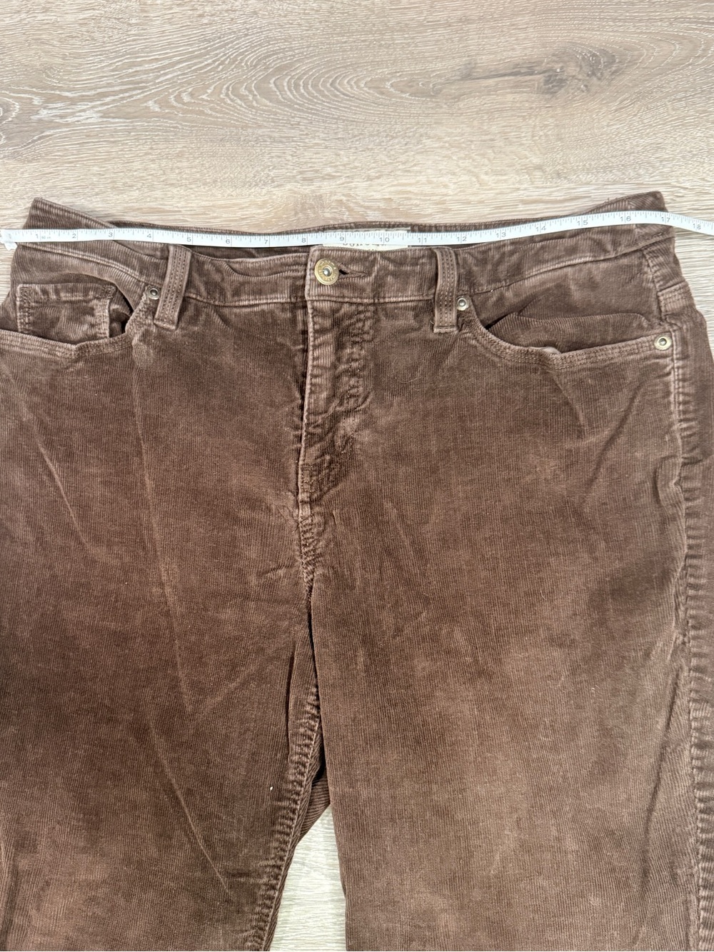Sonoma Women’s Straight-Leg Corduroy Jeans in Dark Brown Size 12P - Picture 4 of 11